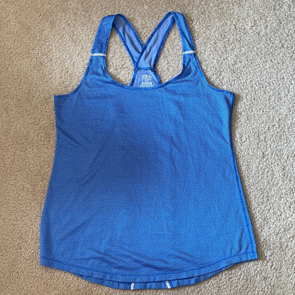 Blue Athletic Tank Top Size Medium w/ Reflective Stripes